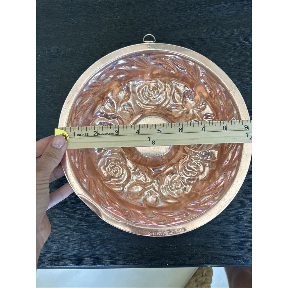 Vintage 1963 Jello Mold Copper Tone Rose Floral Bundt Cake – 5 Cups St. Louis MO